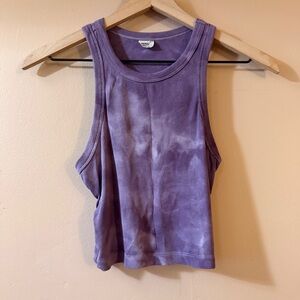 Sunday Best Aritzia Ribbed Tank Top Size Small Cropped Purple